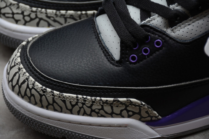 Air Jordan 3 Retro Black Court Purple CT8532-050